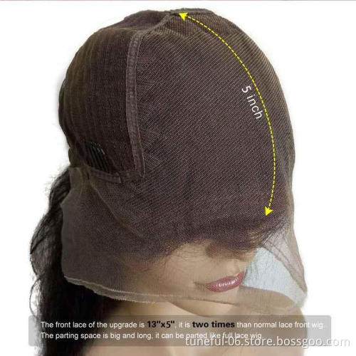 Tuneful human hair lace front wig bleached knots 13*4 short bob wig for black women cuticle aligned hair hot online shopping